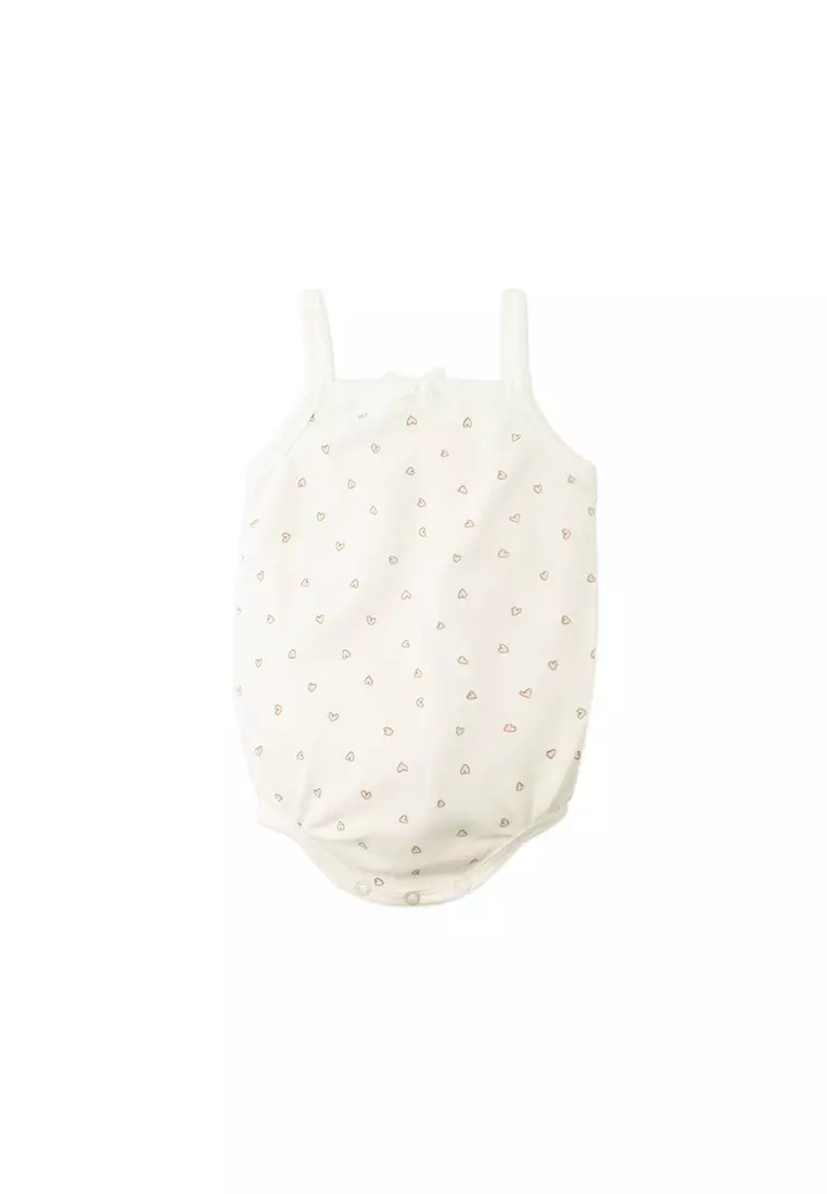 Baby June 3-Piece Strappy Bodysuit With Small Bow Set