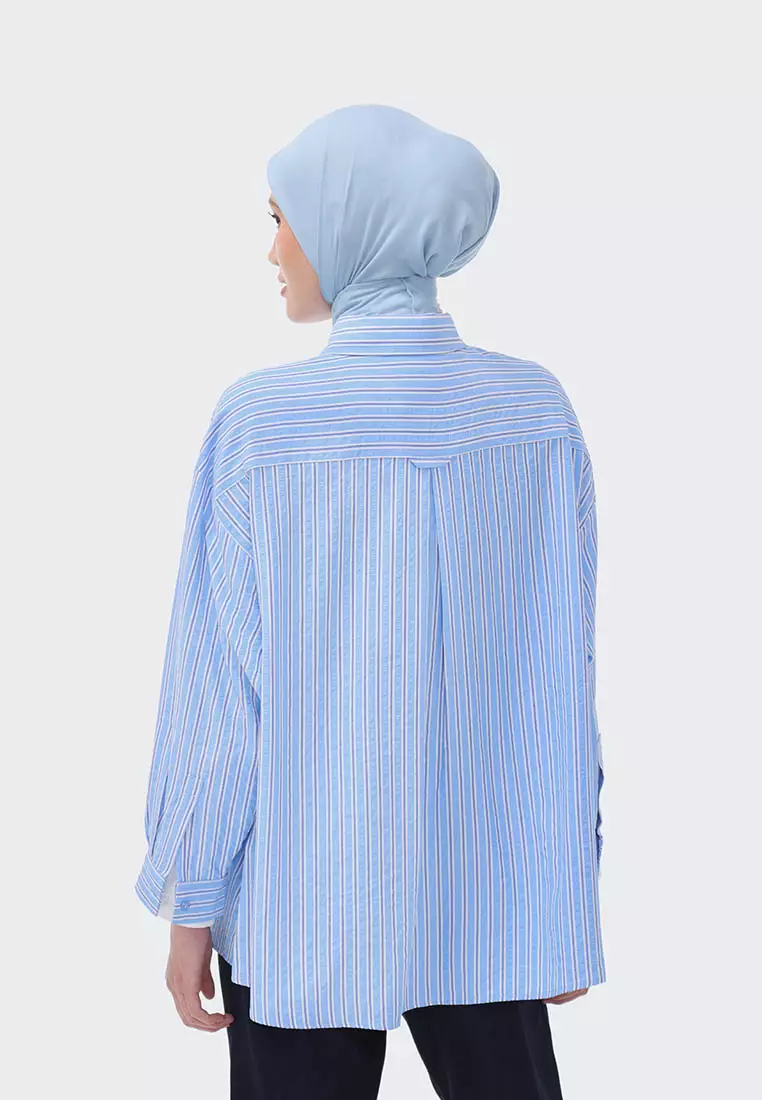 Ria Miranda Blue Geva Top