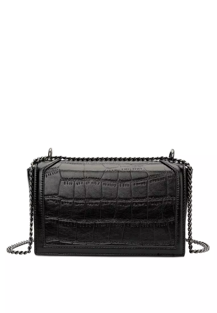 Women's Chain Shoulder Bag / Sling Bag / Crossbody Bag (單肩包 / 斜孭袋) - 黑色