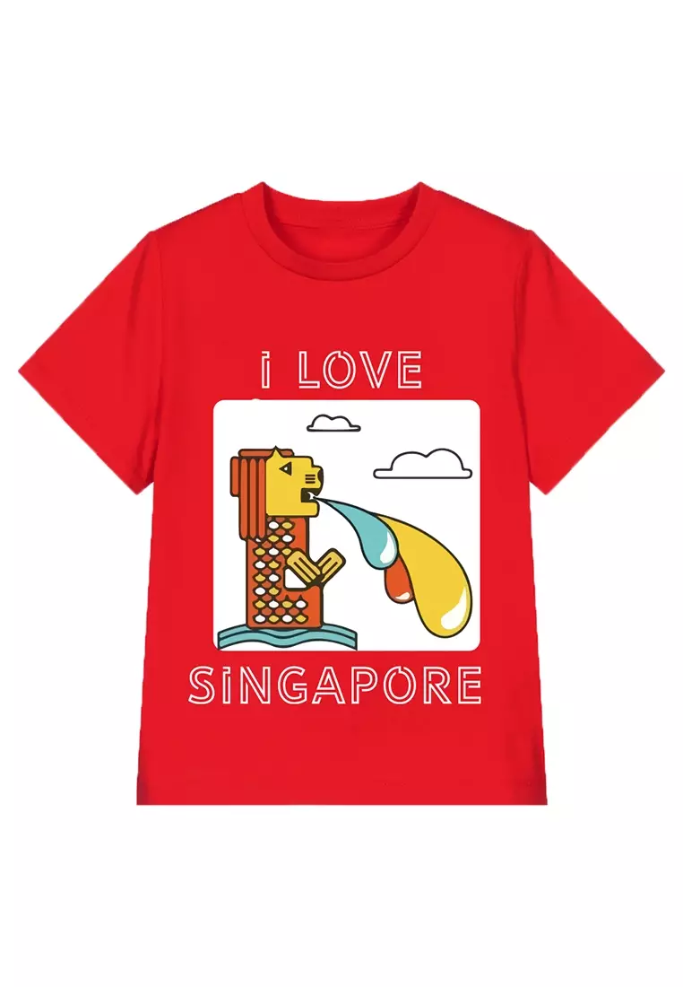 Buy Little Kooma National Day NDP 2023 Red Top Baby Kids Red T