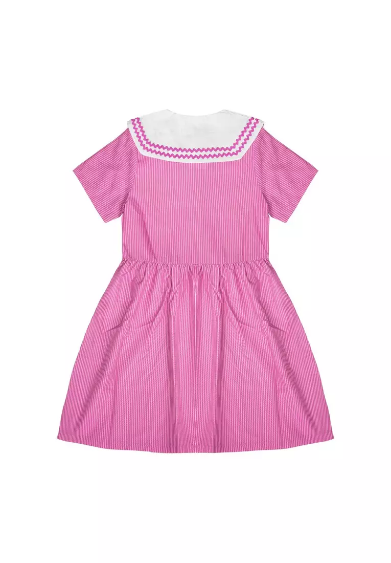 3Second Kids Girl's Stripe Mini Dress Cotton Woven HP-C070225