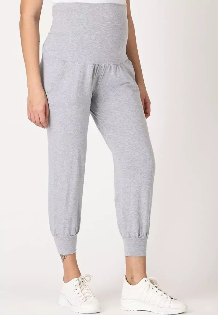 Comfy Maternity Joggers Light Grey