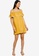 ZALORA BASICS yellow Embroidered Cold Shoulder Mini Dress 96216AA41B7D2BGS_3