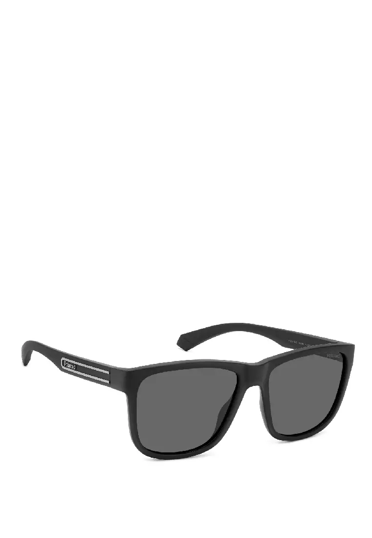 POLAROID Sunglasses PLD 2155/S-003-M9, Rectangular Sharp with Matte Black color