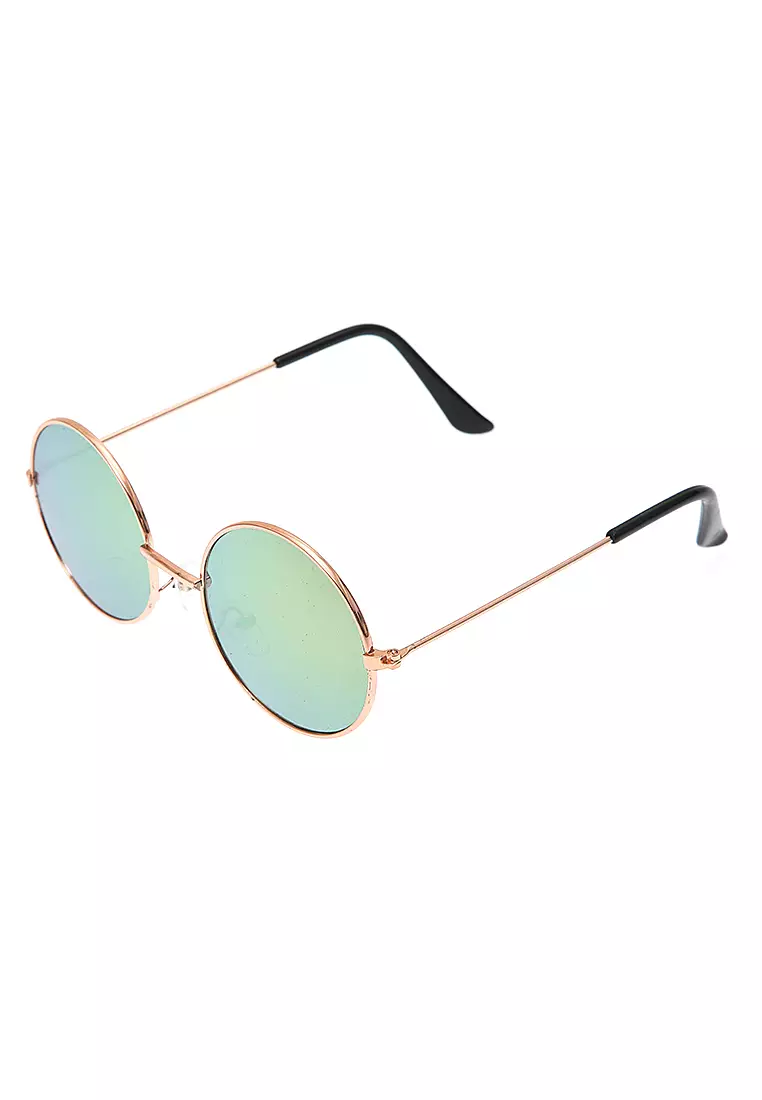 Enzio Kacamata Anak Pria UV Protection Sunglasses Kids Round Design Frame Material Alloy ORIGINAL - Purple