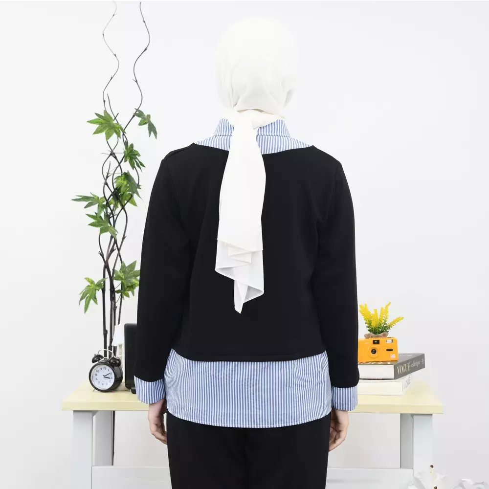 Ity Kemeja Layer Cardi - Black M19621 R16S2