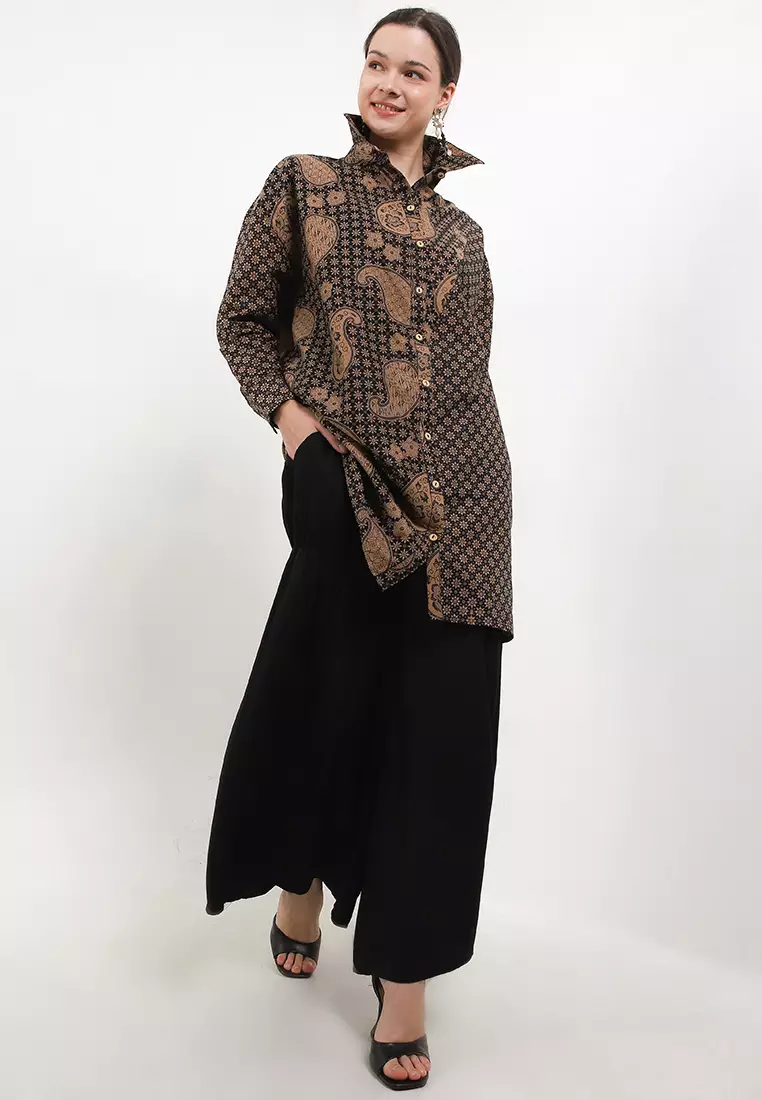 Tunic Shirt Raglan Arno-Cross Long/Sleeve Cut&Sew