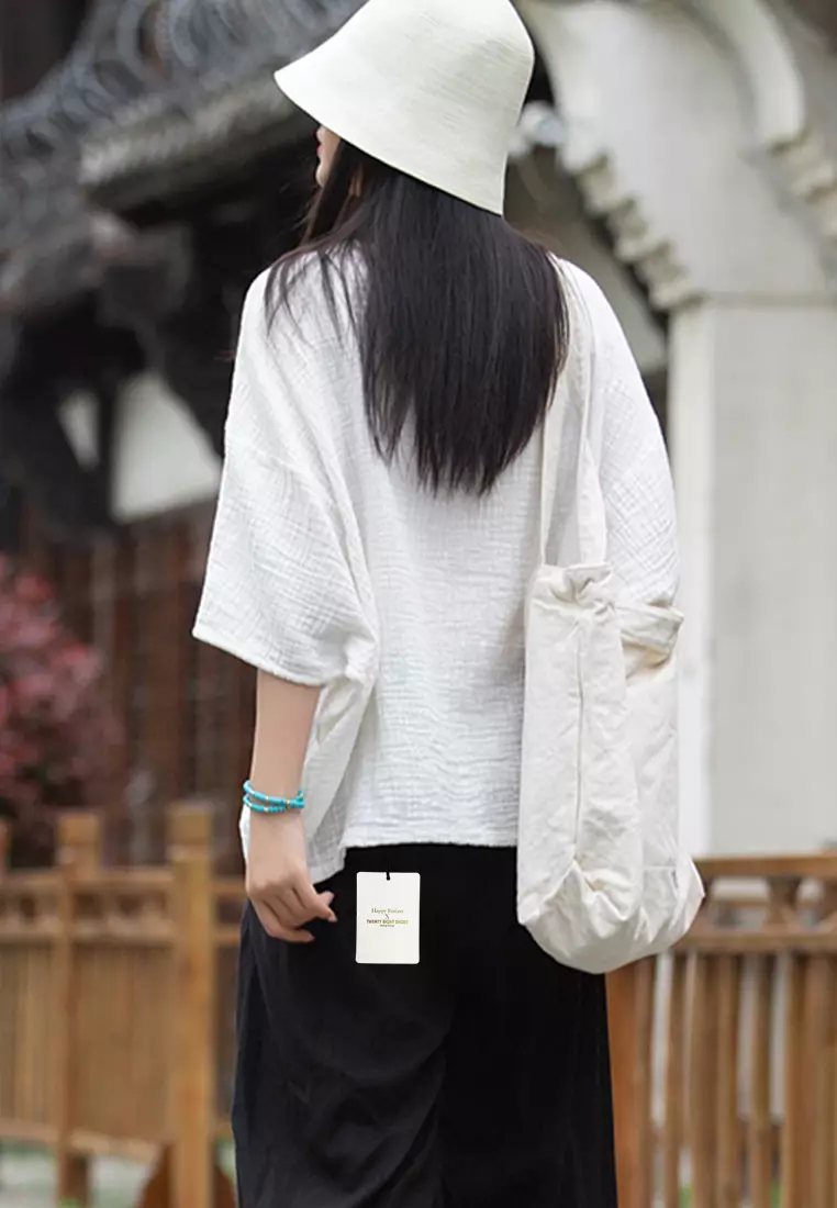 雙層竹節紋圓領T恤 BXF2524