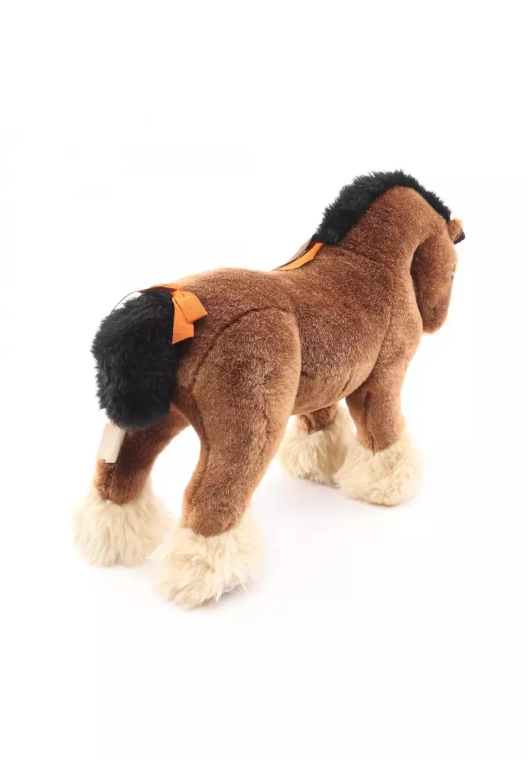 Pre-Loved Hermès Elmy PM stuffed toy interior suede Brown multicolor