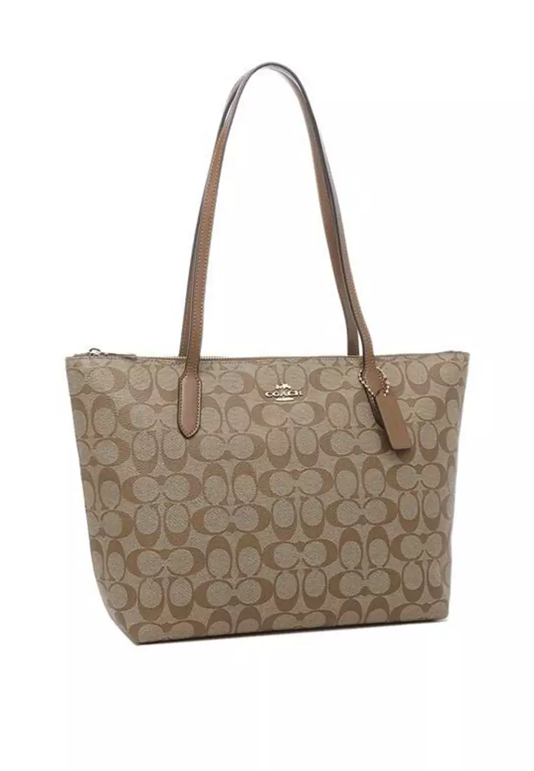 Coach zip top tote