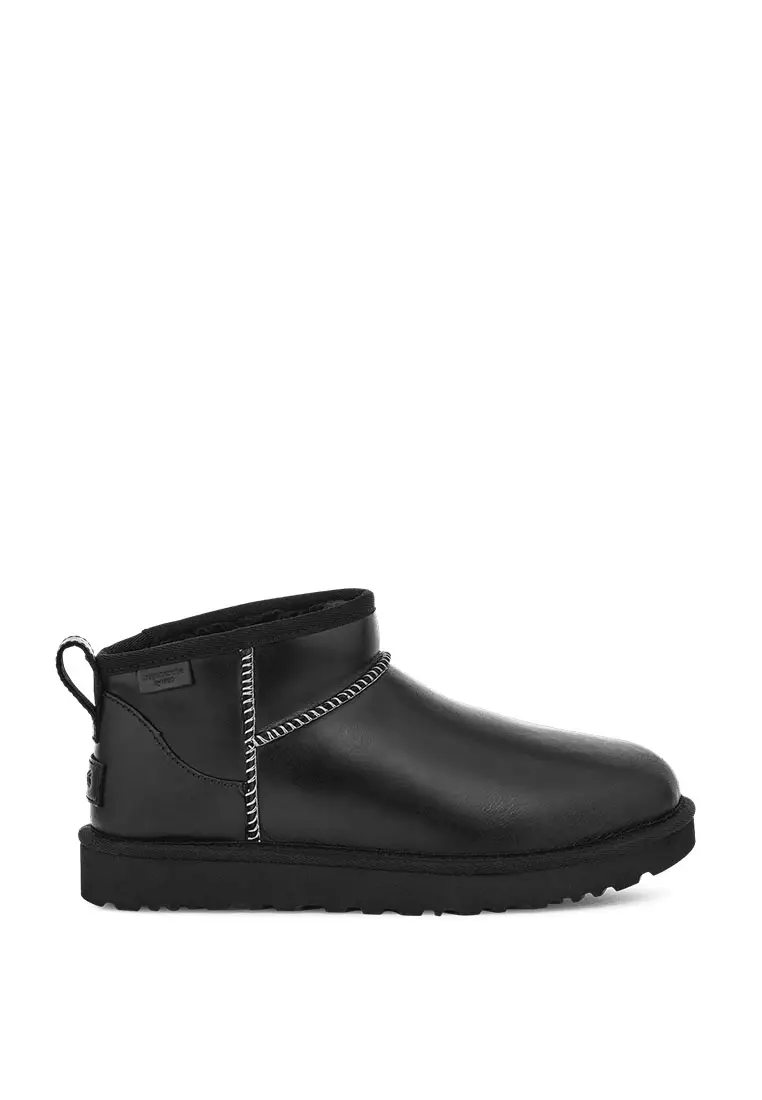 Discount on UGG  shoes - SKU: UGG Women's Classic Ultra Mini LTHR Regen Boots - Black (1163490-BLK)