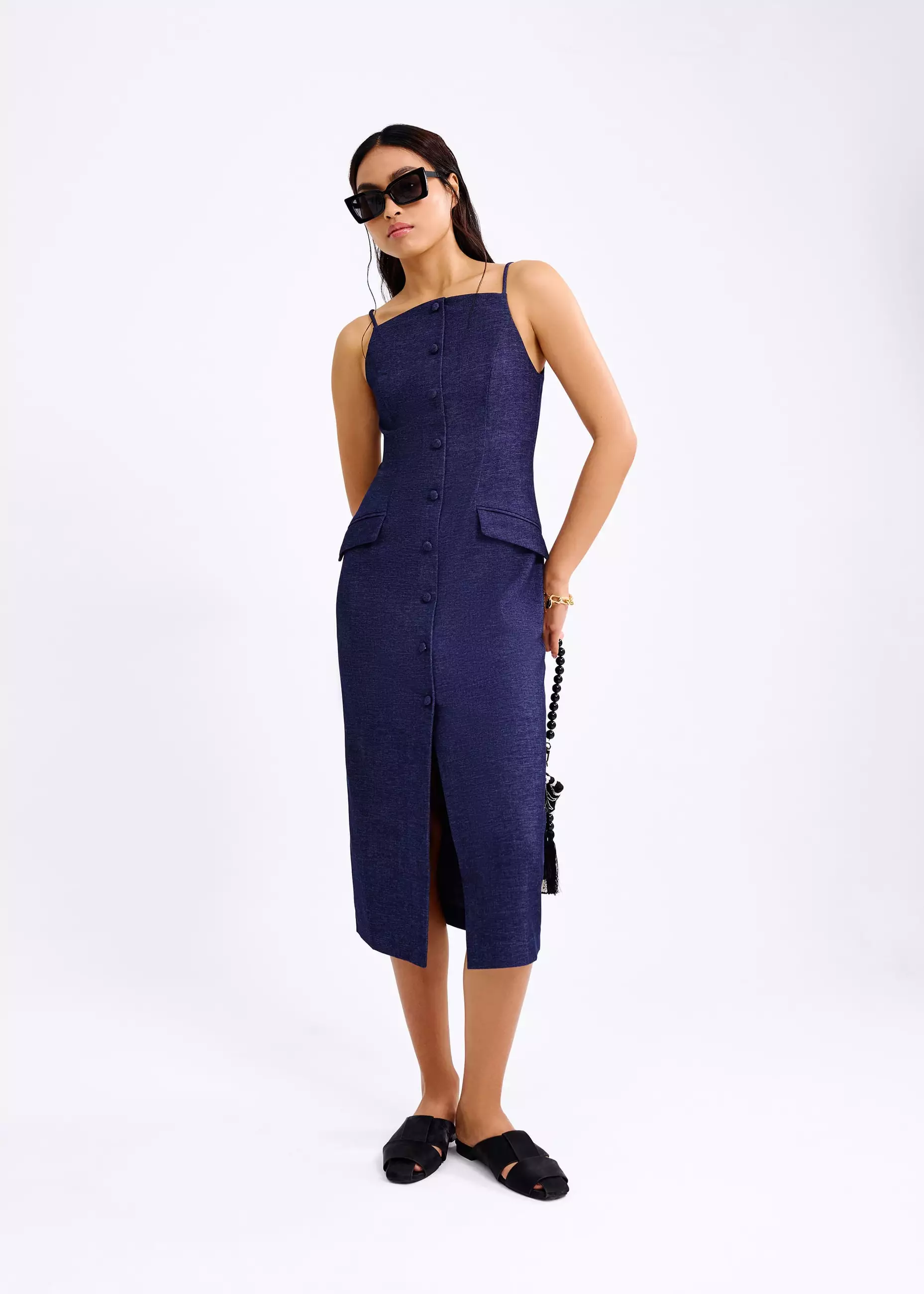 Dress Wanita - Azalea Straight Neck Column Midaxi Dress