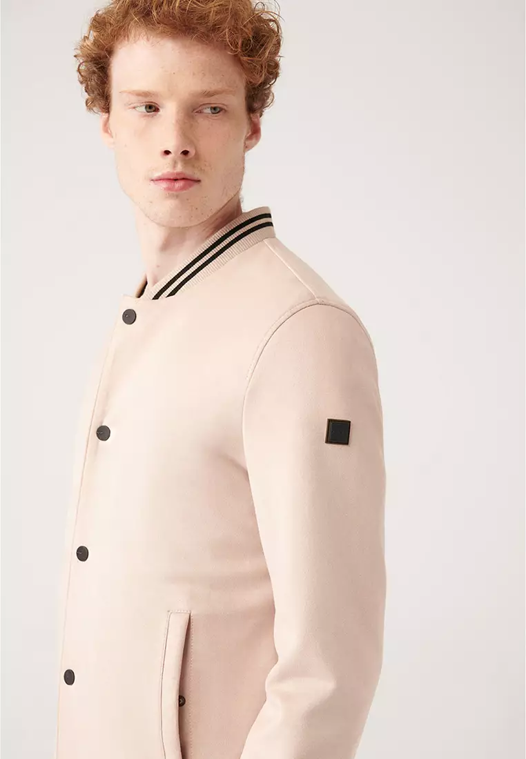 Striped Detail Bomber Jacket