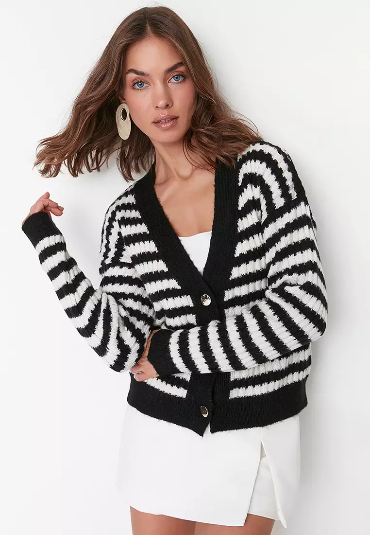Striped Knitwear Cardigan