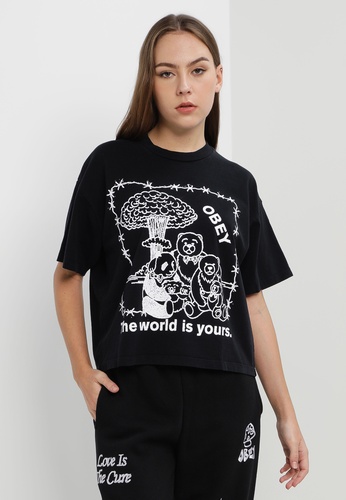 OBEY black The World Is Yours Tee FF05DAA0F171CDGS_1
