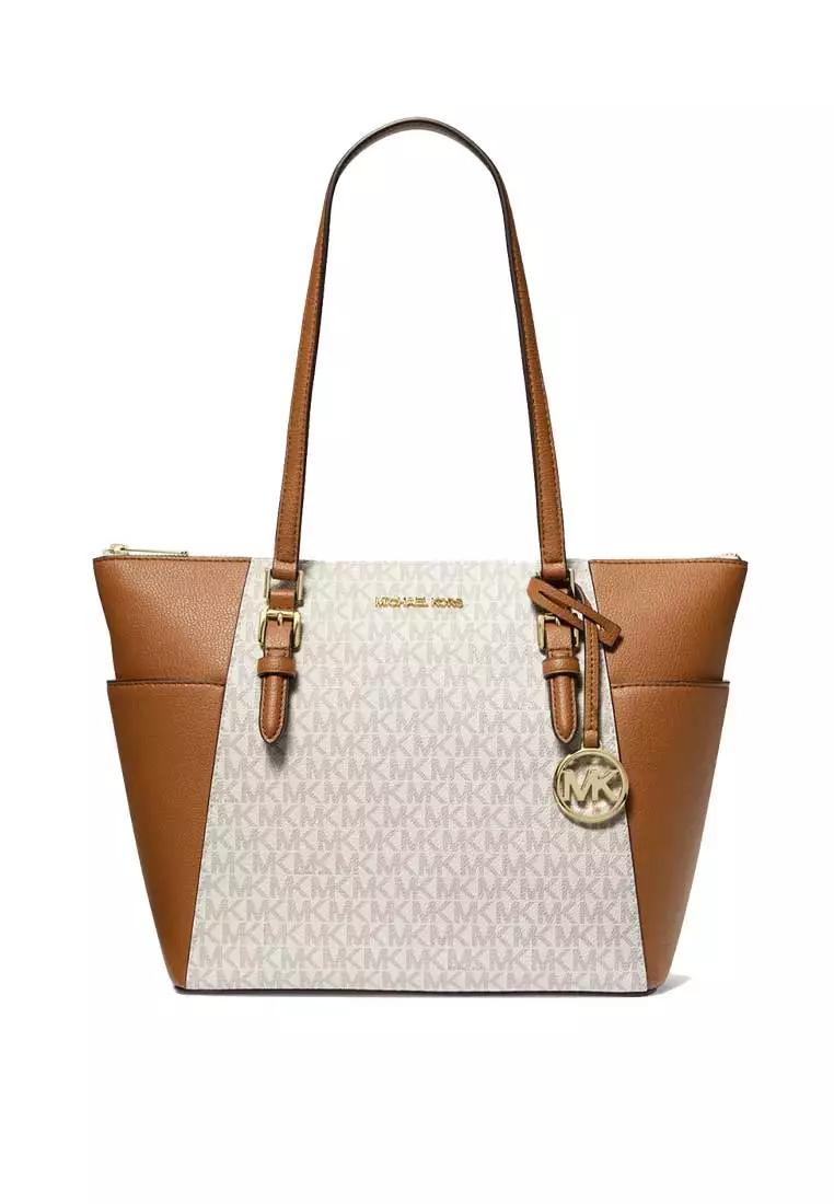 Michael kors signature canvas tote store