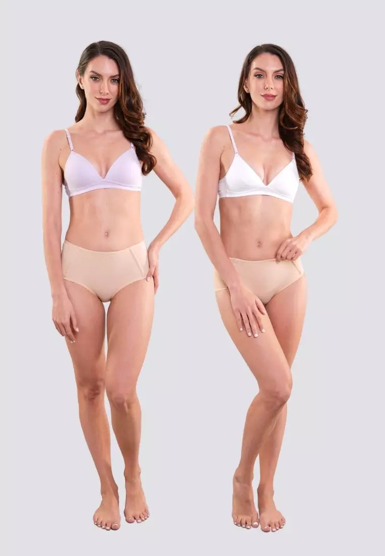 Salient Femme 2-in-1 Pack Molded Teens Bra With Adjustable Straps Underwear for Teens