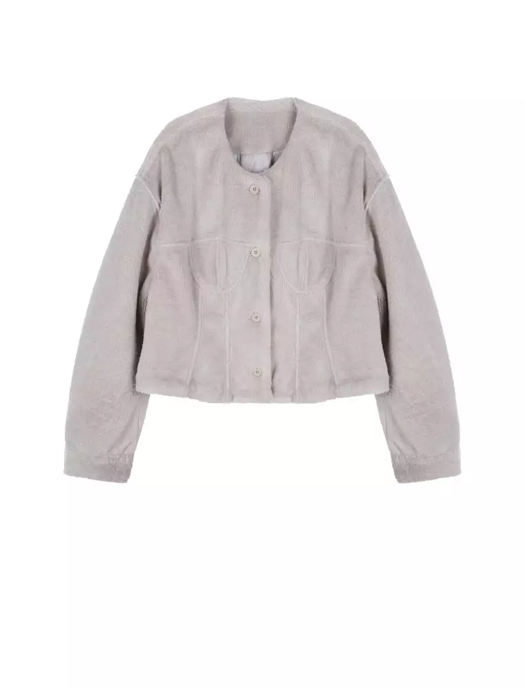 仿皮草寬鬆外套