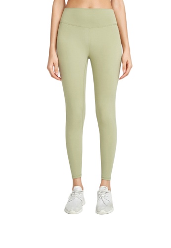 B-Code green ZWG1115b-Lady Quick Drying Running Fitness Yoga Leggings-Green 30068AA1F79A10GS_1