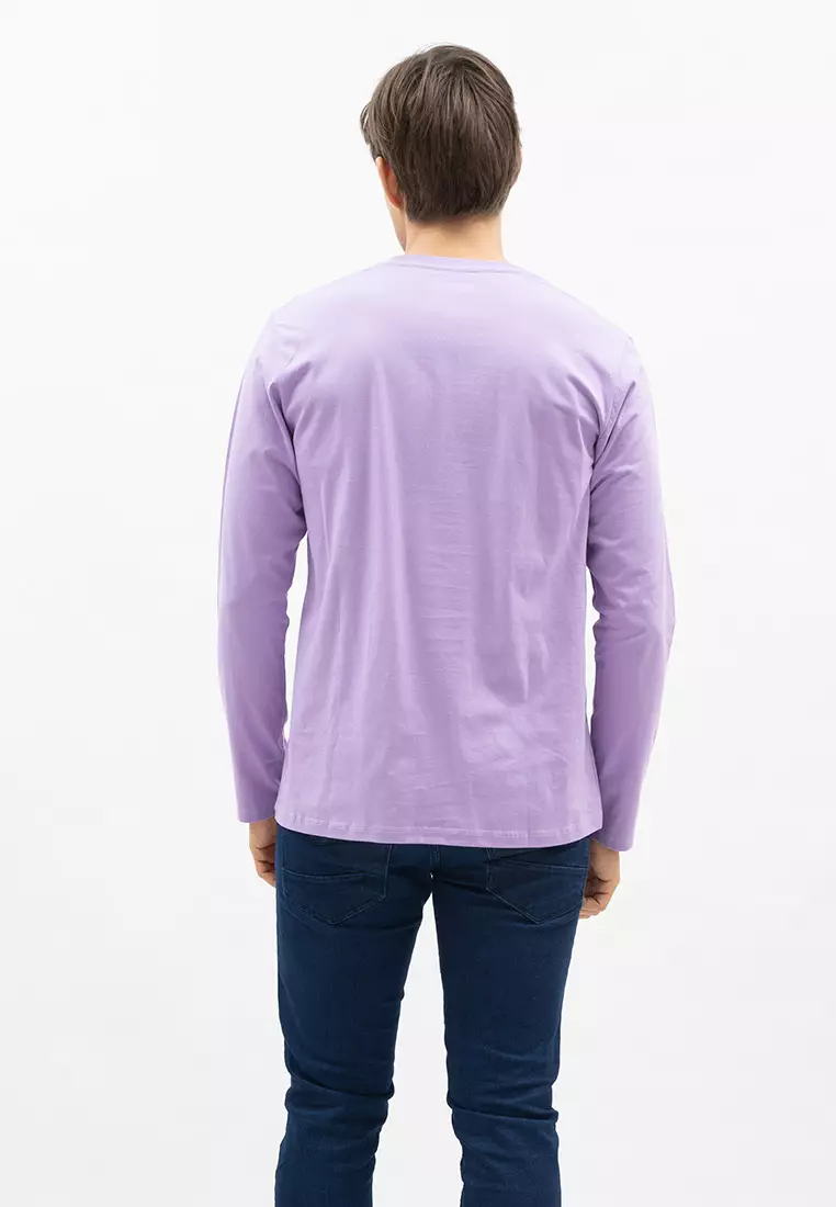 Houseofcuff Kaos Cotton Combed Lengan Panjang Pria Lilac