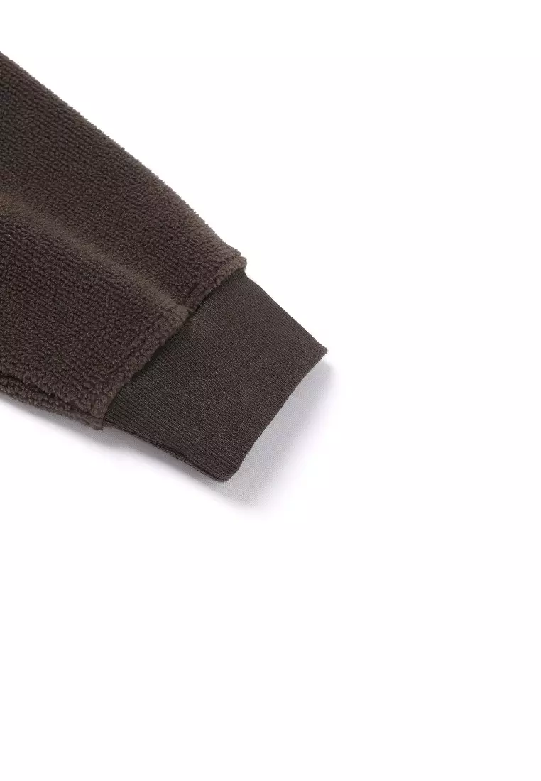 男女同款絨毛高領拉鍊外套