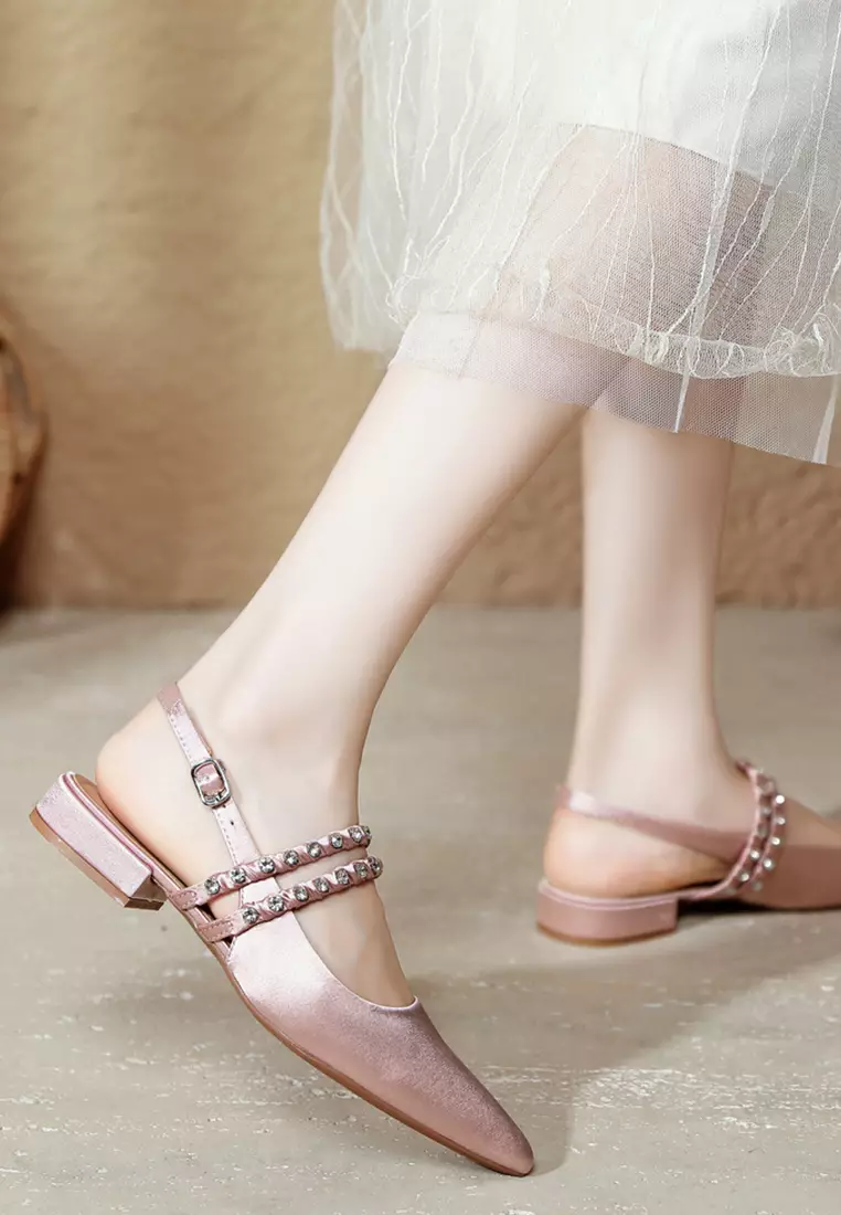 2.5CM Rhinestone Strap Slingback Heel TE578-29
