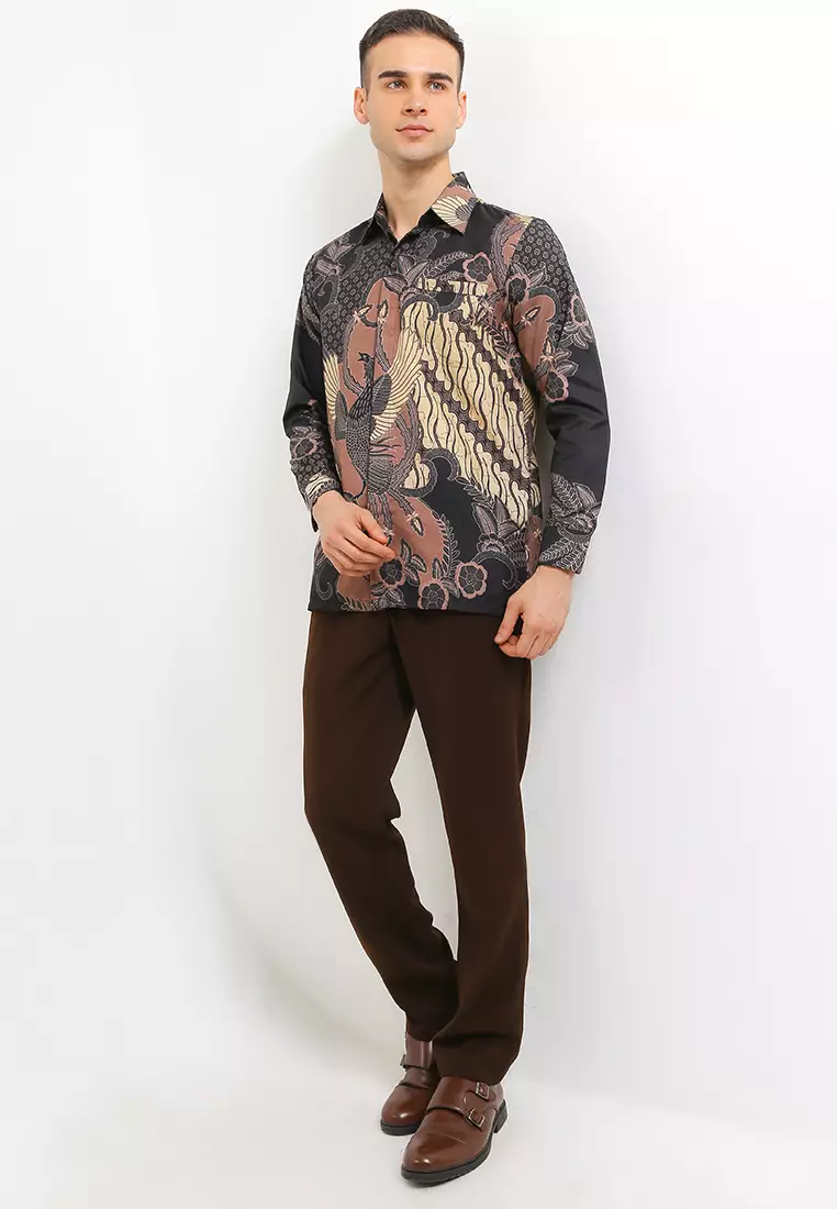 Prabaswara Kemeja Batik Exclusive Premium Pria Casual Modern Lengan Panjang