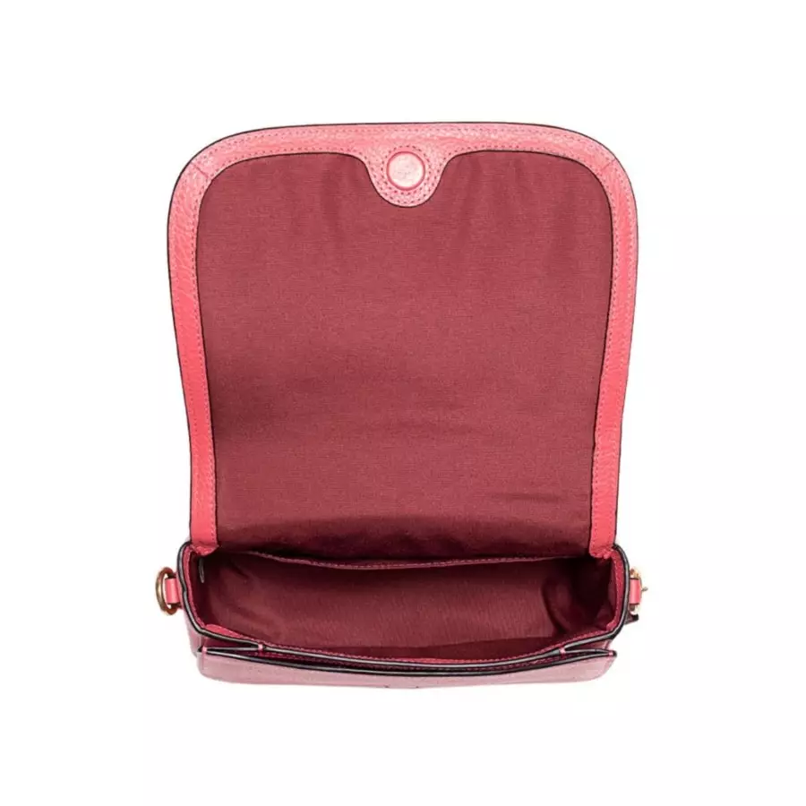 C4058 Saddle Bag Horse & Carriage Leather Poppy Vintage Mauve Pink