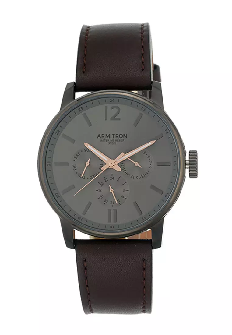Armitron leather clearance watch