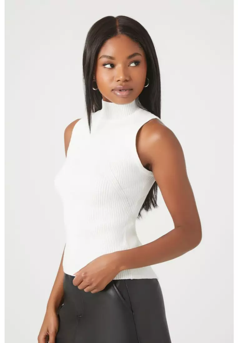 Knit mock neck discount top