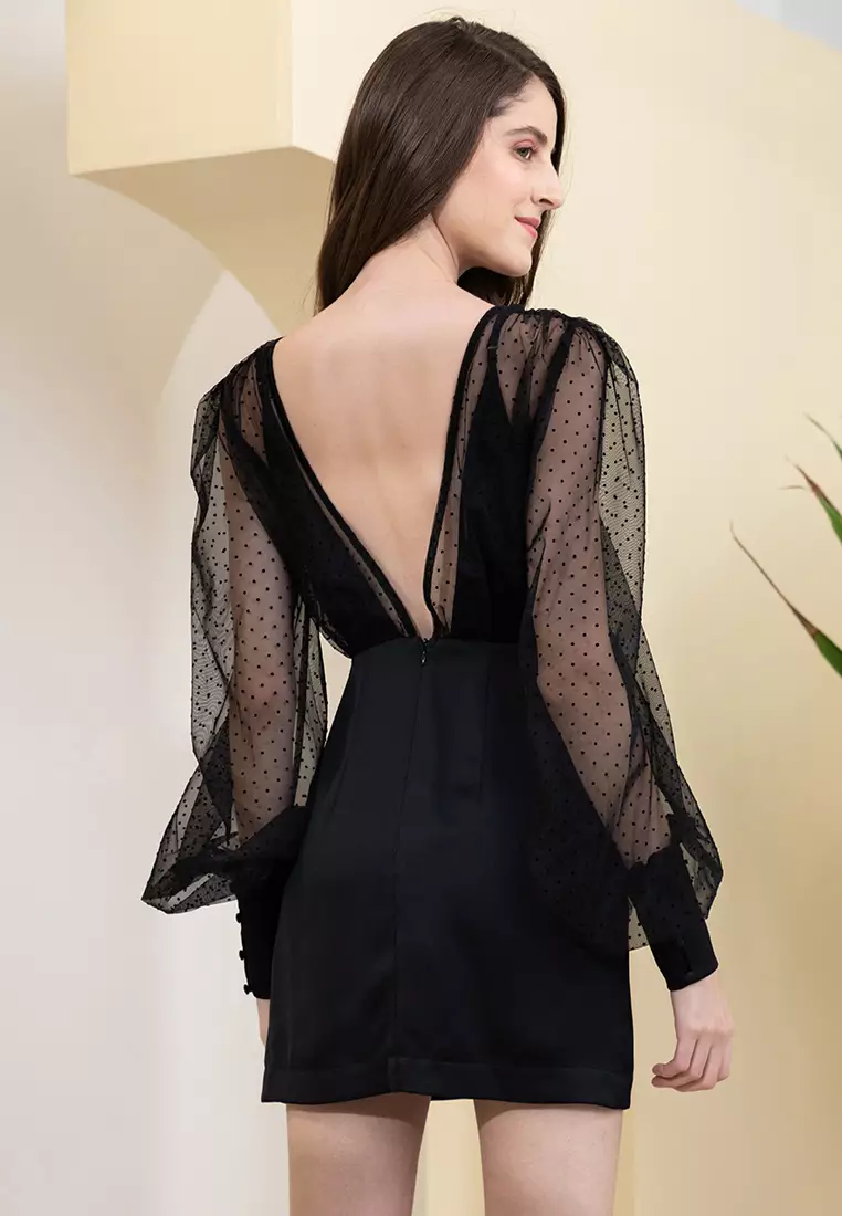 Zalora Studios Deep V Back Mini Dress 2024 Buy Zalora Studios