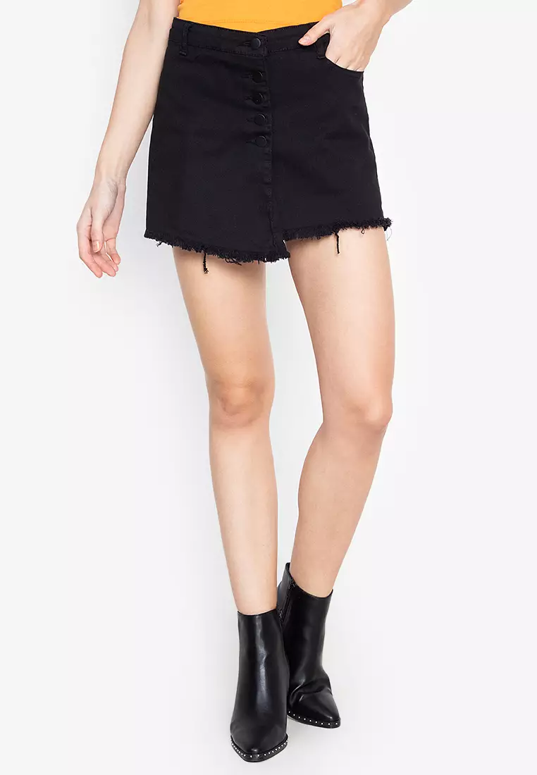 Black denim skirt carmar sales