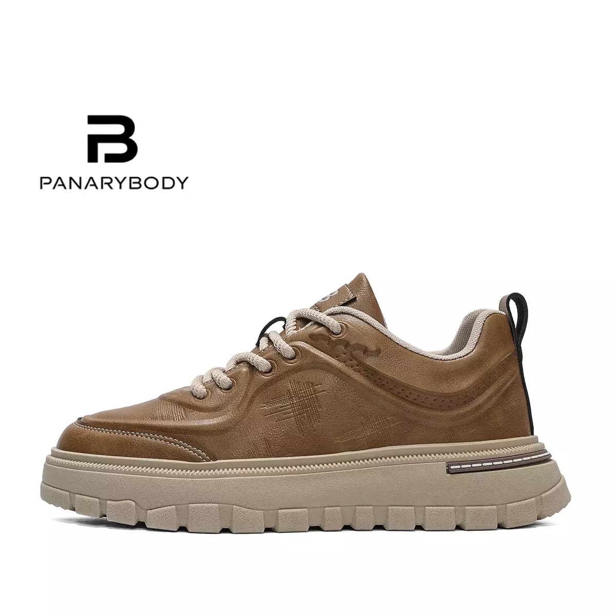 Sepatu Pria Motorcycle Style Motif Polos Sneakers Cowok QN5820