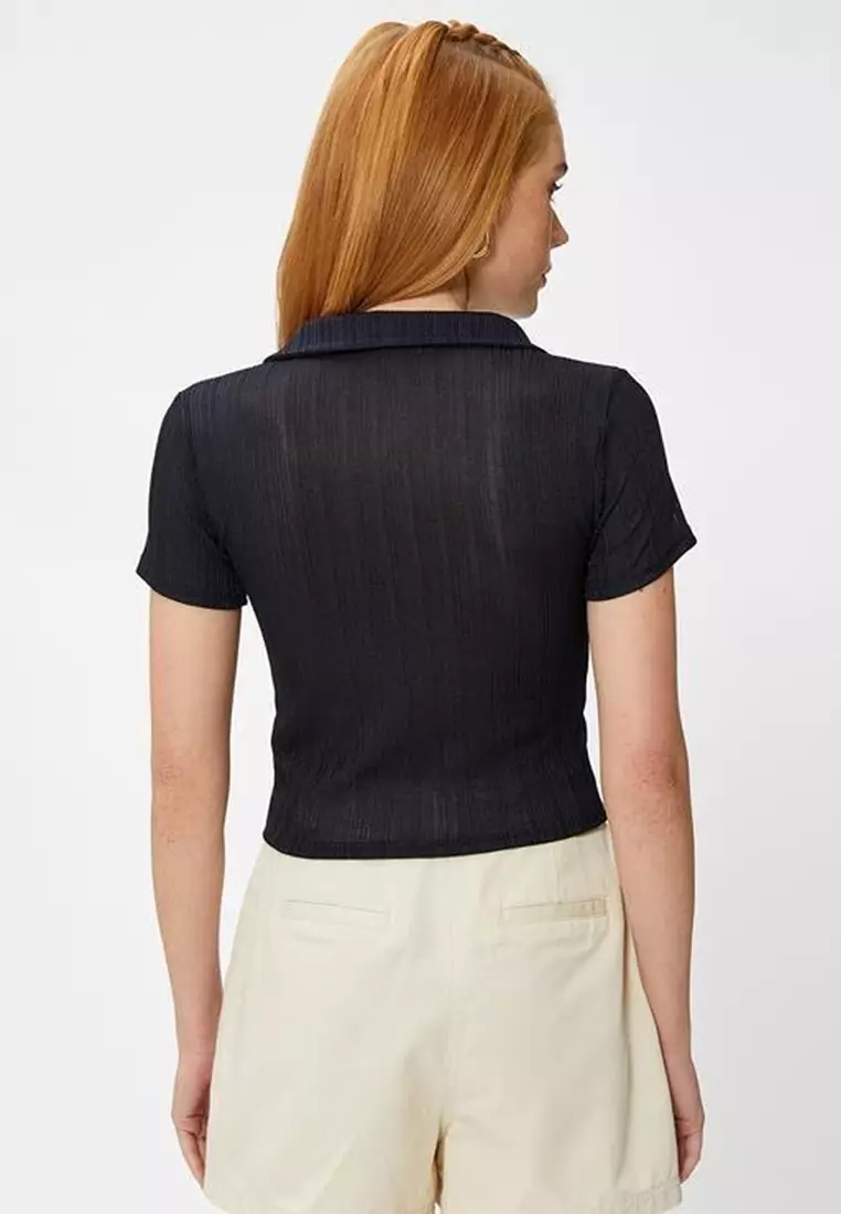 Textured Stripe Polo Shirt