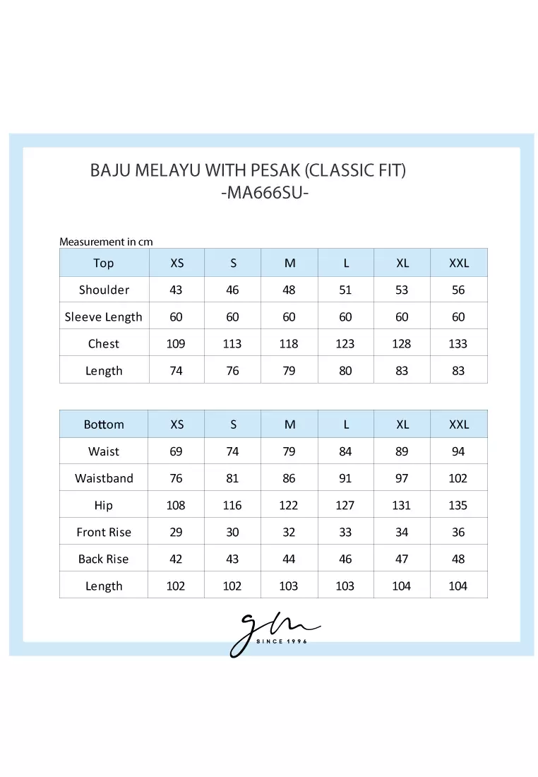 Gene Martino - Baju Melayu Satin Classic Fit 666