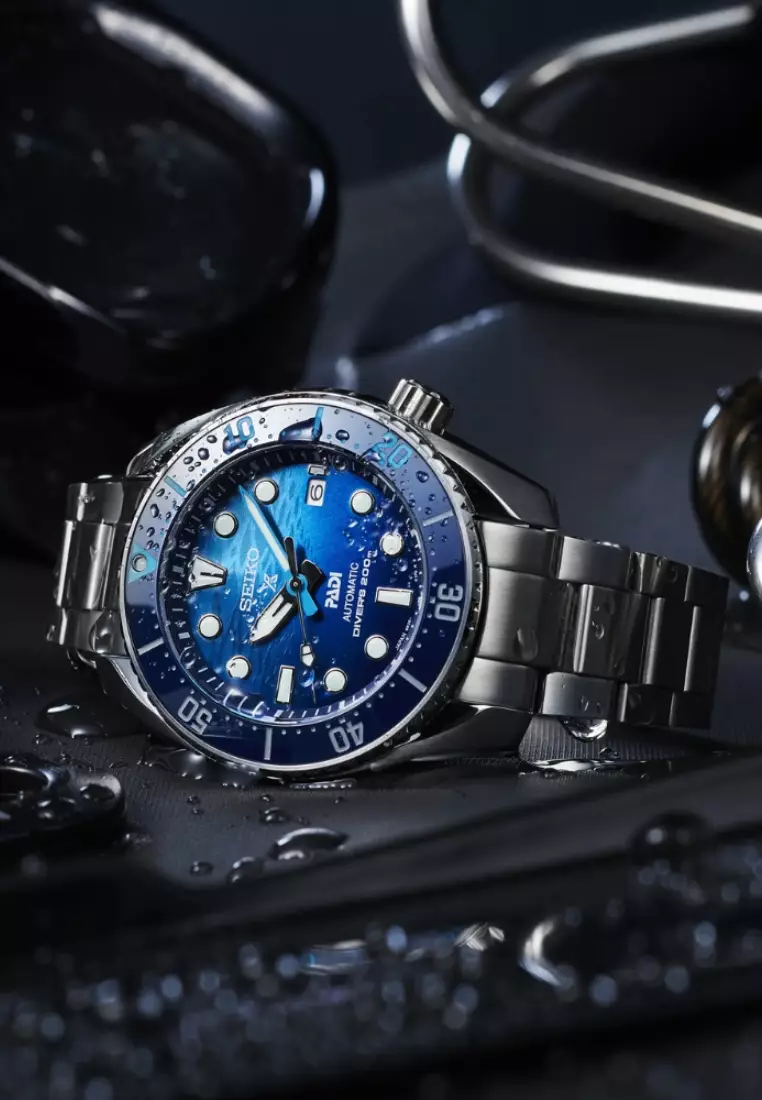 精工 Prospex「Great Blue」相撲潛水 PADI 特別版自動腕錶 SPB375J1