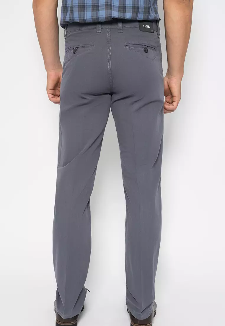 LGS - Celana Chinos Panjang Pria Warna Abu-Abu CCT.501.030.004.C