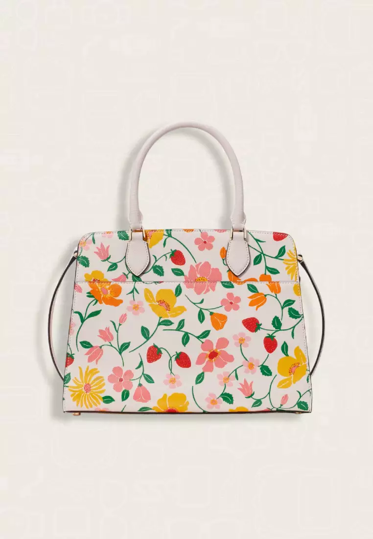 Kate Spade Madison Strawberry Garden Printed Medium Satchel Pink Multi