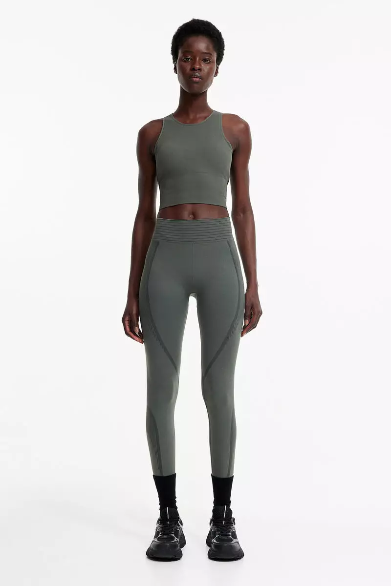 DryMove™ Seamless Shaping Sports tights - Black - Ladies