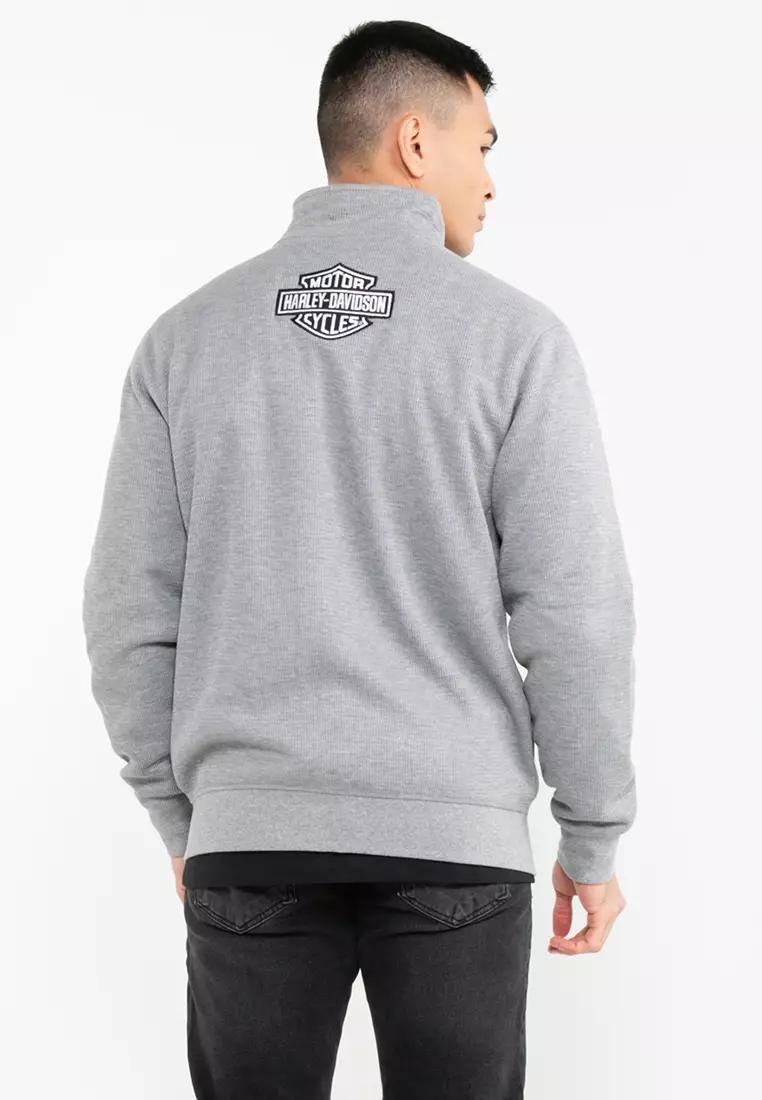 Pullover zipper crew sweater on sale