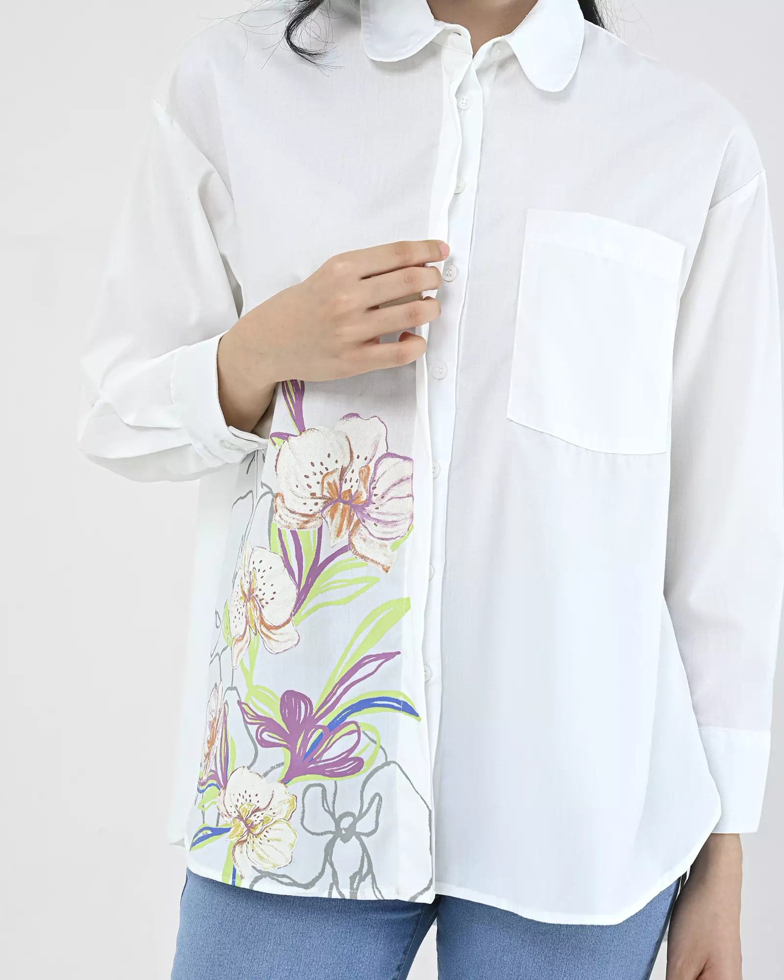 Geulis.id LULU SHIRT - Orchidbrokenwhite