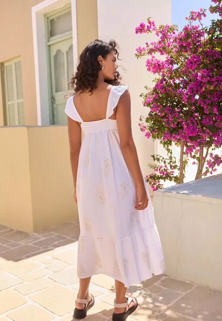 NEXT Embroidered Jersey Midi Dress 2026 | Buy NEXT Online | ZALORA Hong Kong