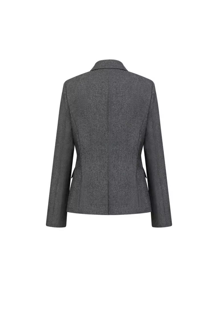 長袖修身西裝外套