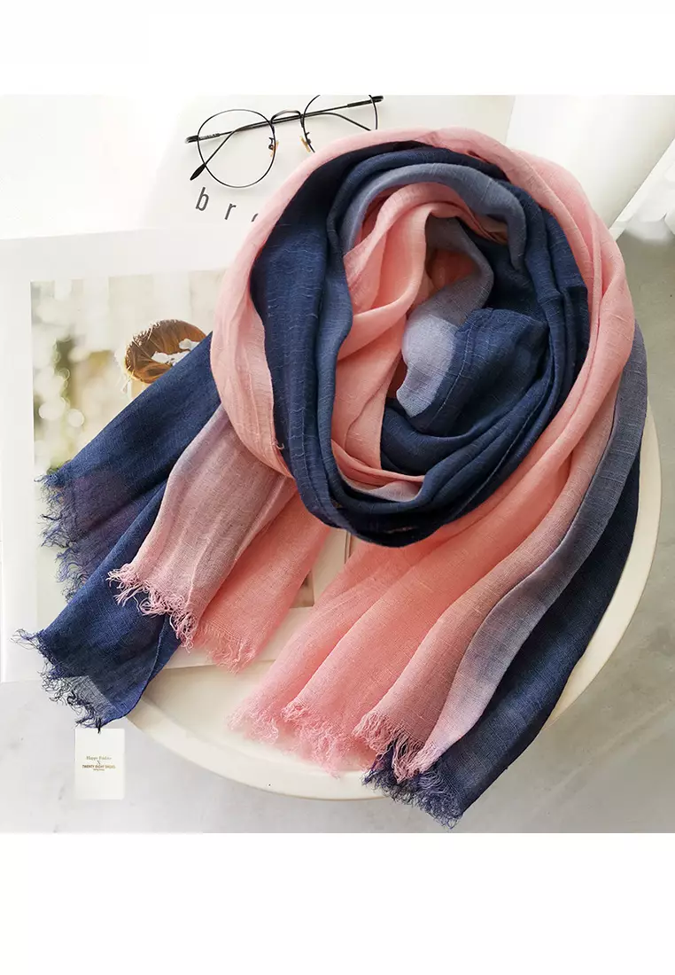 Cotton Yarn Mix Color Tie Dye Scarf JW JS-1100.a