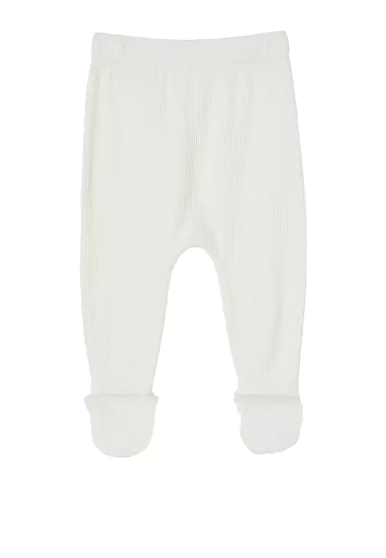 Organic Pointelle Footed Leggings