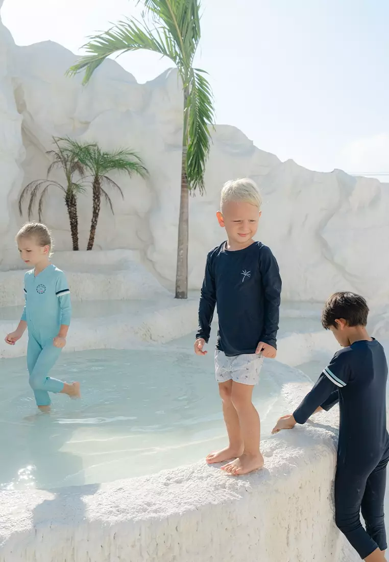 Bleu Marine Long Diving Swimwear, Baju Renang Anak - Dark Saphire