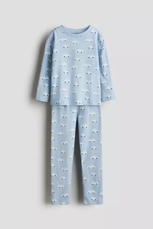 Patterned jersey pyjamas