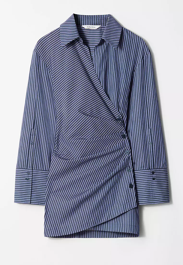 Wrap Shirt Mini Dress