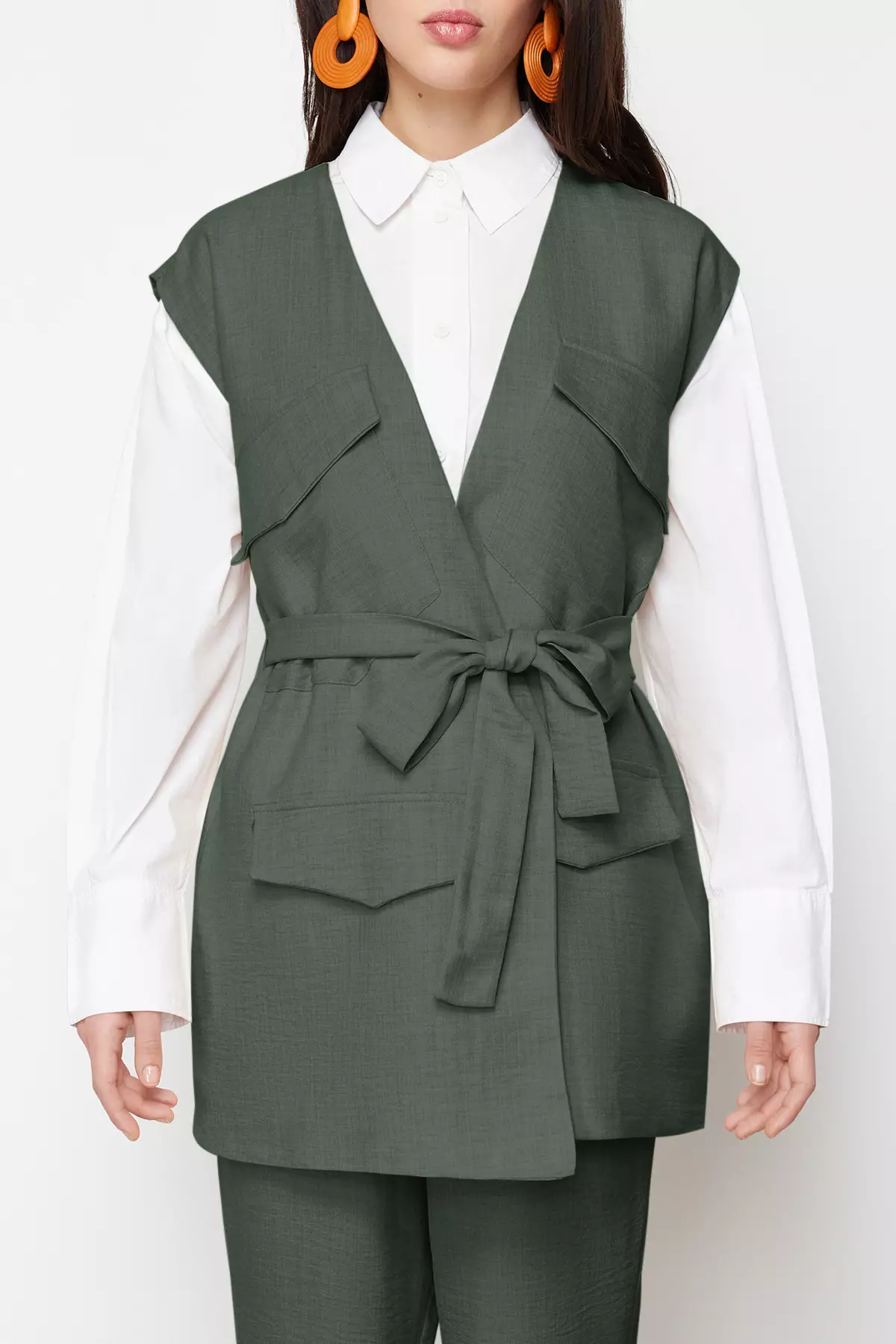 Buy Trendyol Modest Textured Vest & Pants Set 2026 Online | ZALORA