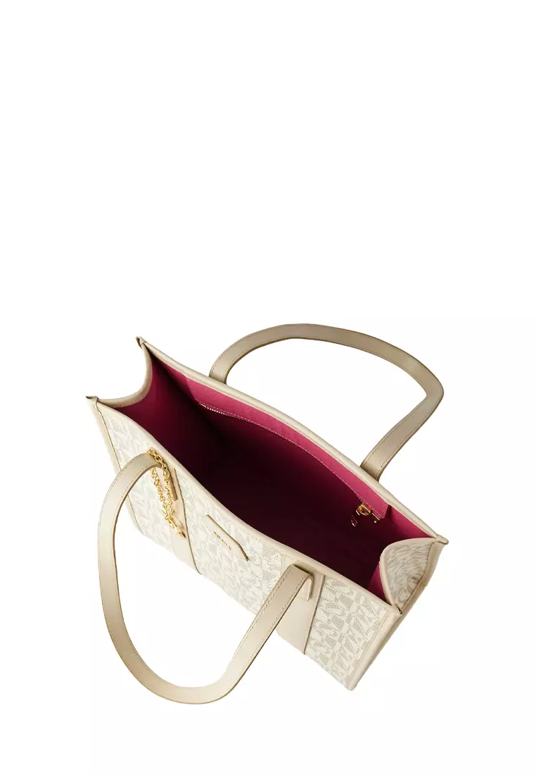 Bonia Beige Cosima Small Monogram Tote Bag